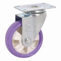 Dernière roulette en polyuréthane violet à usage moyen (roulette industrielle, roulettes, roulette de meuble)